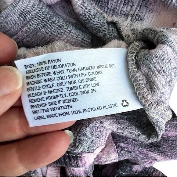 🌴 Art Class XL (14/16) Girls Purple Tie-Dye Ruffle Romper - Picture 7 of 12